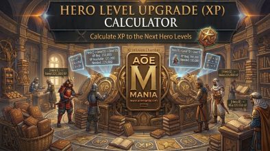 Hero Level Upgrade (XP) Calculator aoemaniacom
