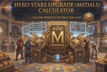 Hero Stars Upgrade (Medals) Calculator aoemaniacom