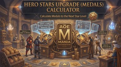 Hero Stars Upgrade (Medals) Calculator aoemaniacom